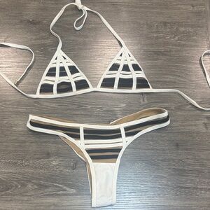 Beach Bunny Black and White Bikini